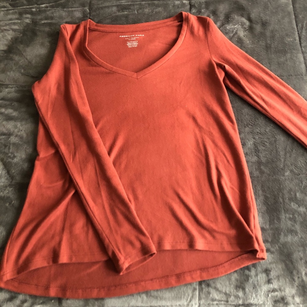 American Eagle Orange long sleeve shirt
